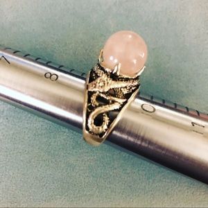 Rose Quartz Snake Ring